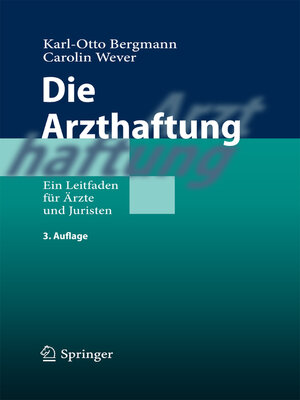cover image of Die Arzthaftung